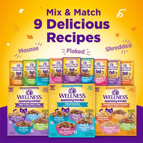 Wellness® Appetizing Entrées™ Flaked Tuna & Tilapia Recipe in Broth Wet Cat Food