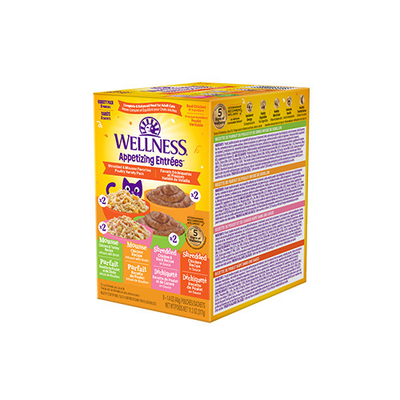 Wellness® Appetizing Entrées™ Shredded & Mousse Favorites, Poultry Variety Pack Wet Cat Food