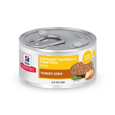 Hill's Science Diet Adult Urinary Hairball Control Turkey & Vegetable Stew