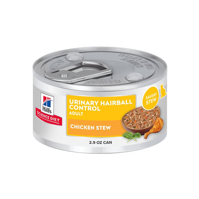 Hill's Science Diet Adult Urinary Hairball Control Chicken & Vegetable Stew