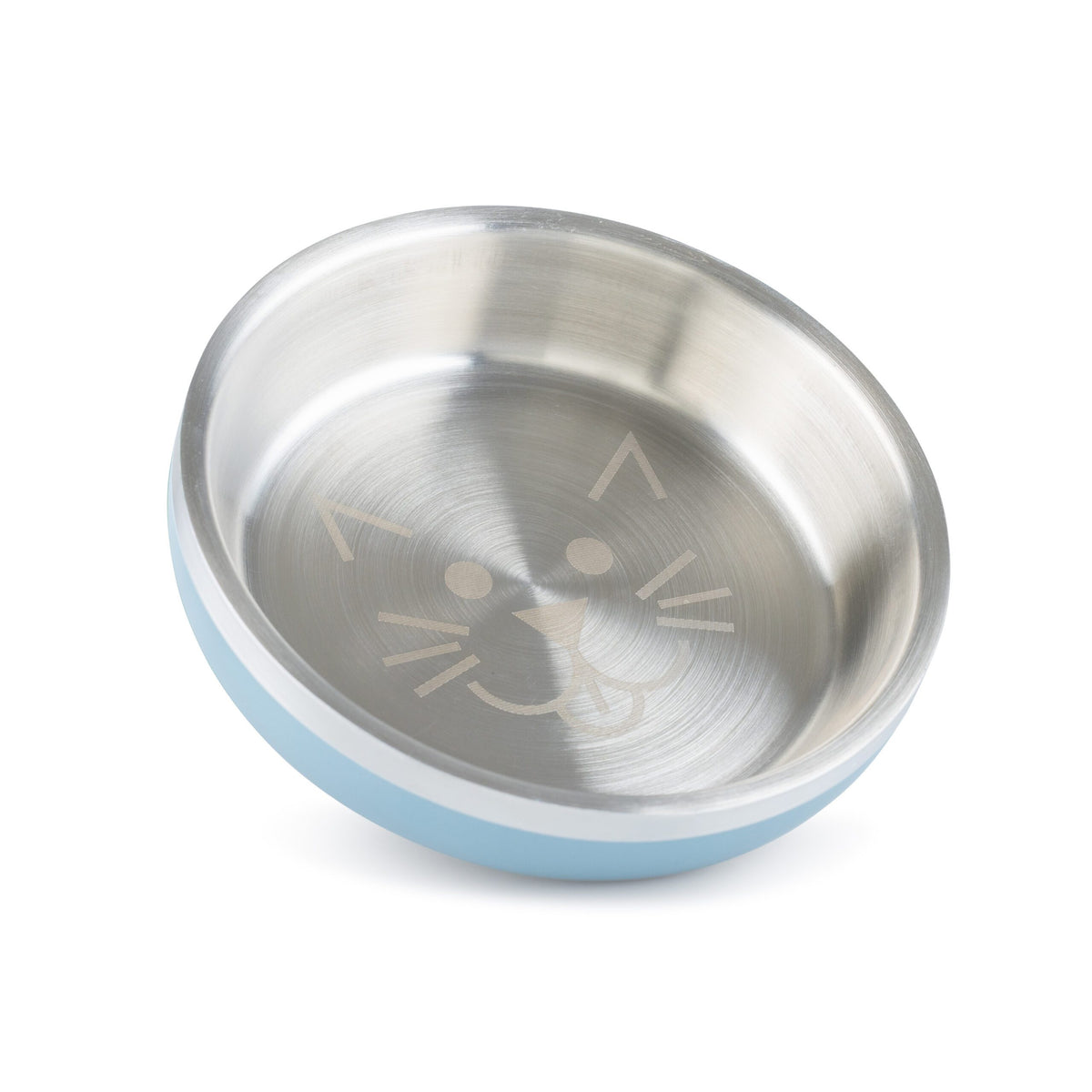 Van Ness Insulated Stainless Steel Cat Dish with non-slip base
