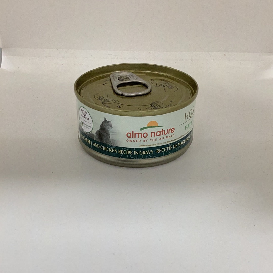 Almo Nature Patè Natural - Mackerel and Chicken Recipe in Gravy, 2.47oz