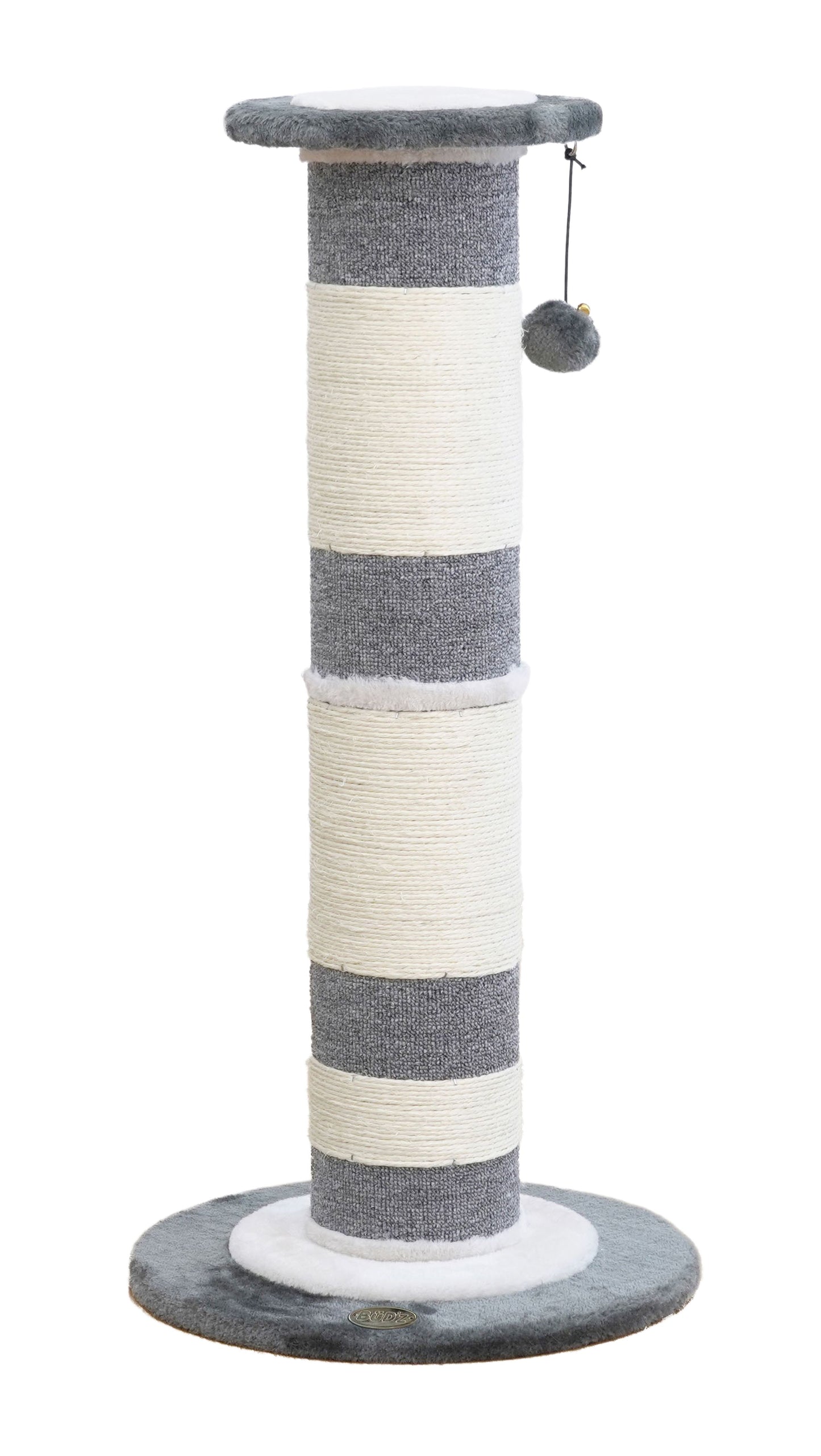 Bud'Z Scratching Post Sisal And Grey Carpet Large Cat 39x39x81 cm 1pc