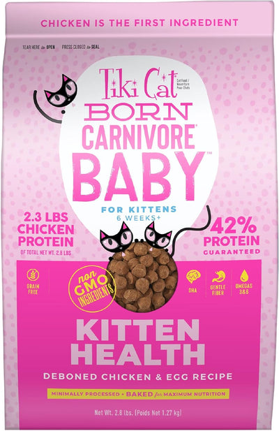 Tiki Cat® Born Carnivore® Baby Kitten Health: Deboned Chicken & Egg Dry Food