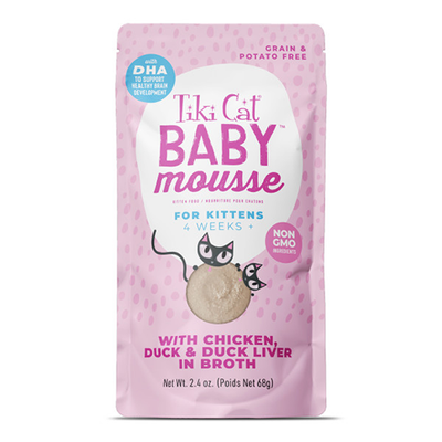 Tiki Cat® Baby™ Mousse with Chicken, Duck & Duck Liver in Broth Wet Kitten Food