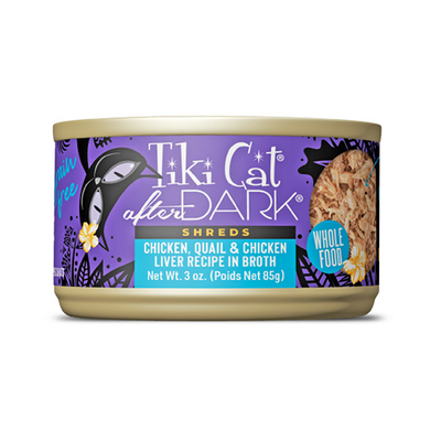 Tiki Cat® After Dark™ Shreds Chicken, Quail and Chicken Liver Wet Cat Food