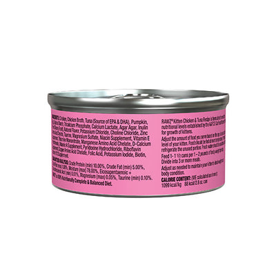 RAWZ® Kitten Chicken & Tuna Wet Cat Food 18 x 2.8 oz