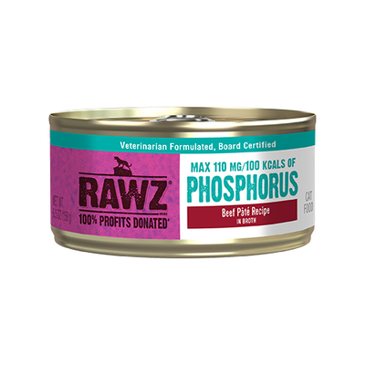 RAWZ® Phosphorus Beef Pâté Recipe in Broth Wet Cat Food 5.5oz