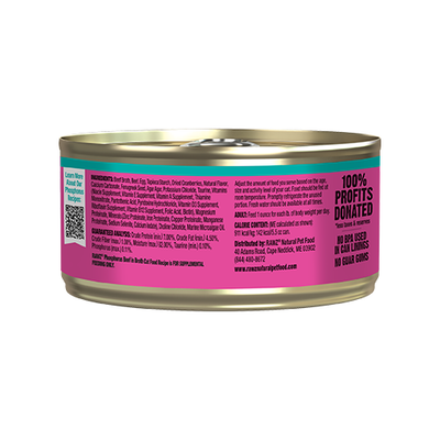 RAWZ® Phosphorus Beef Pâté Recipe in Broth Wet Cat Food 24 x 5.5oz