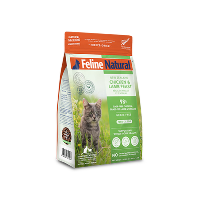 Feline Natural™ New Zealand Chicken & Lamb Feast Freeze-Dried Cat Food 800gm