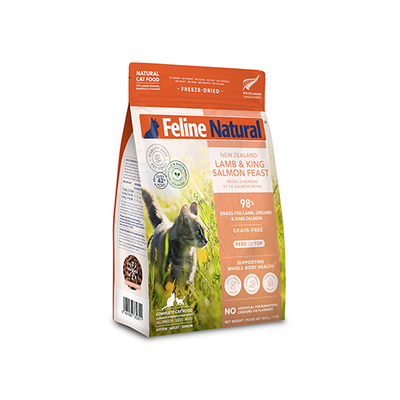 Feline Natural™ New Zealand Lamb & King Salmon Feast Freeze-Dried Cat Food 800gm