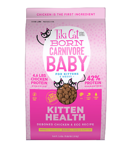 Tiki Cat® Born Carnivore® Baby Kitten Health: Deboned Chicken & Egg Dry Food