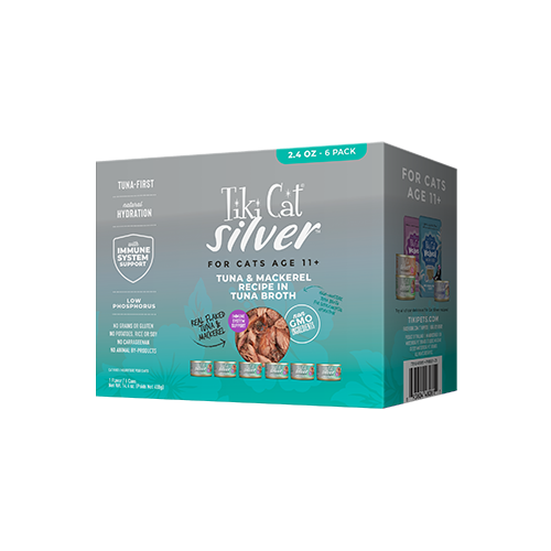 Tiki Cat® Silver™ Senior Whole Foods with Tuna & Mackerel Recipe in Tuna Broth