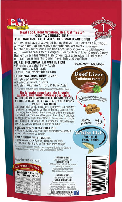 Benny Bully's Beef Liver Chops Plus Fish Cat 25g