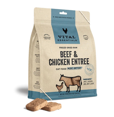 VITAL ESSENTIALS® Beef & Chicken Freeze Dried Raw Mini-Patties