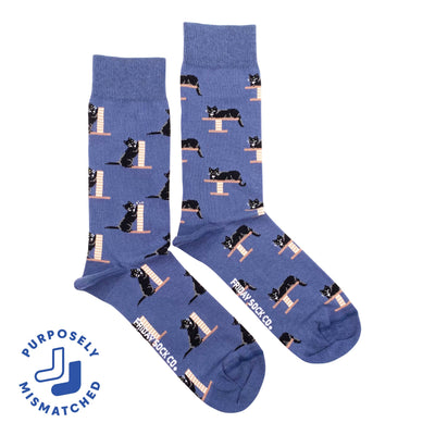 Men's Cozy Black Cat Socks