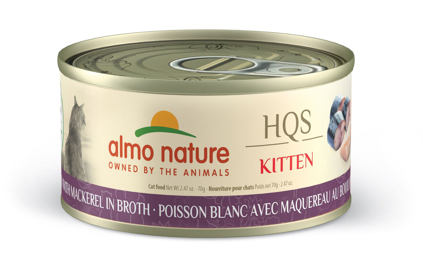 Almo Nature Natural - Whitefish with Mackerel in Broth Kitten, 2.47ozj