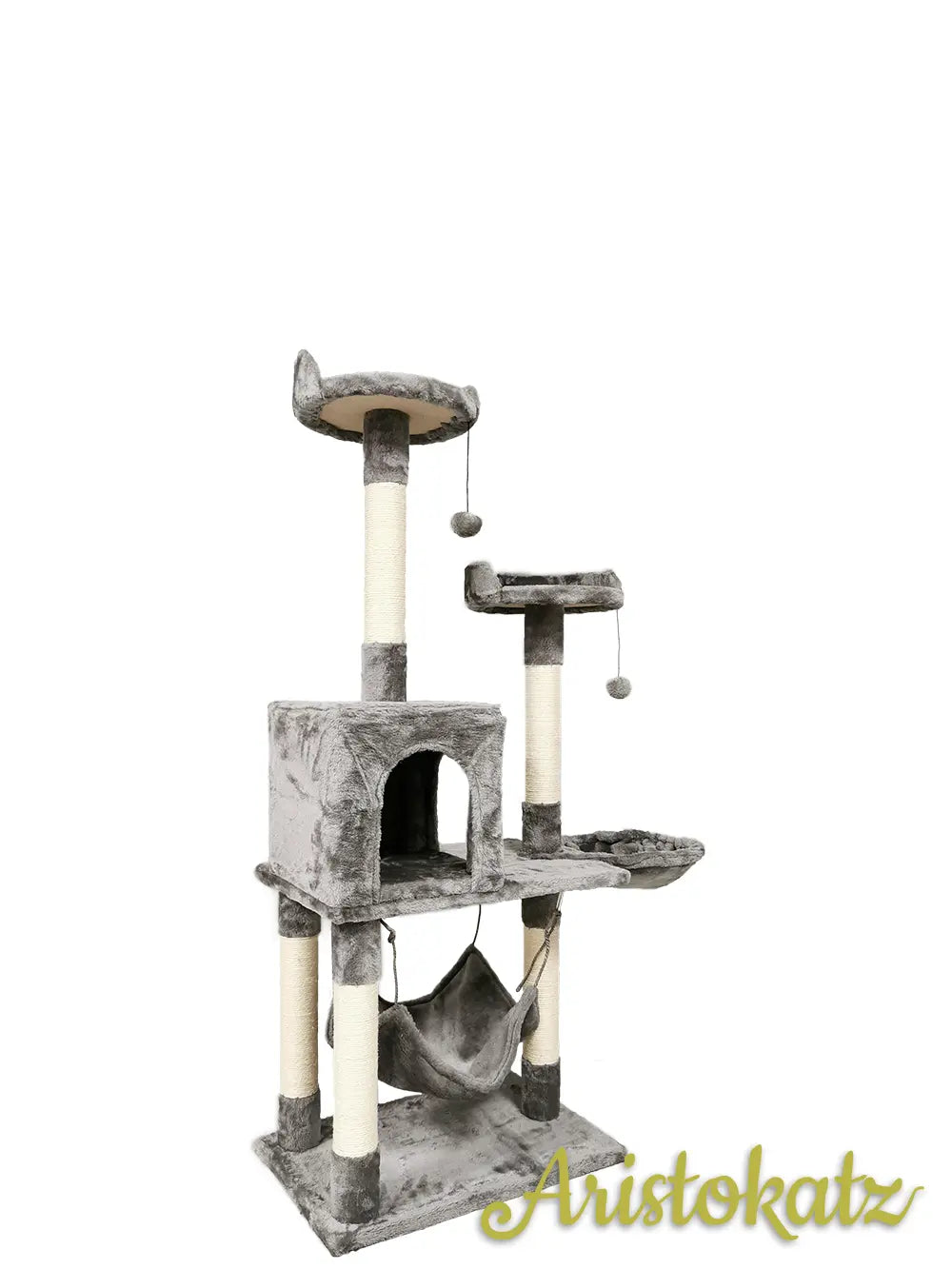 Gray 55″ (140 cm) Small Cat Tree