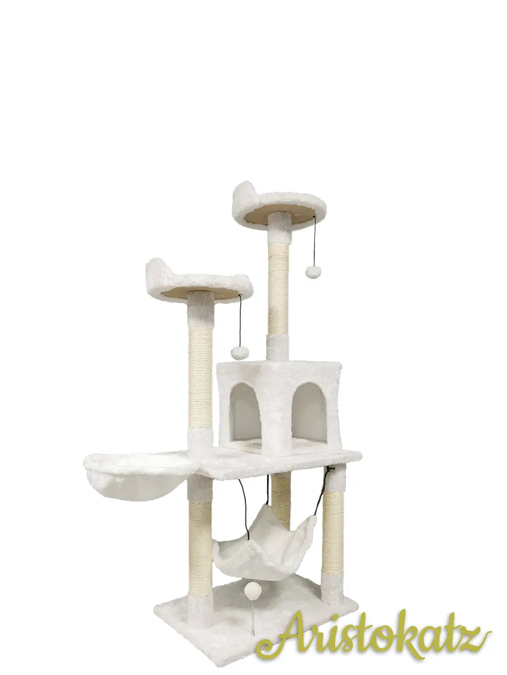 White 55″ (140 cm) Small Cat Tree