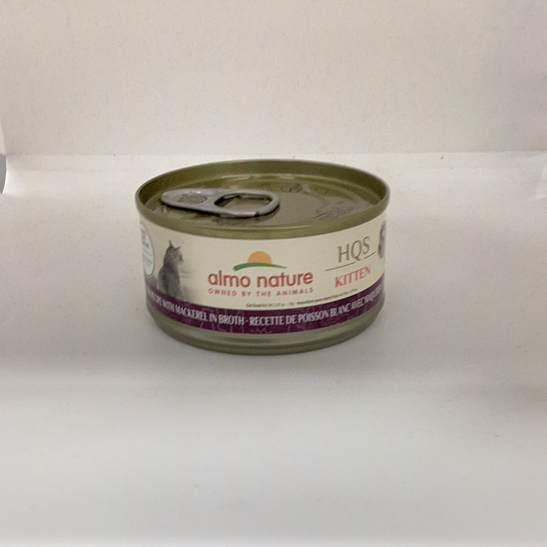 Almo Nature Natural - Whitefish with Mackerel in Broth Kitten, 2.47ozj