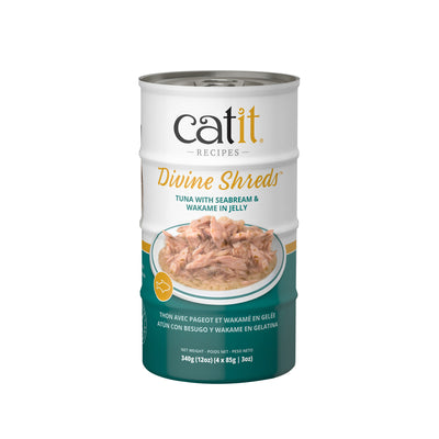 Catit Divine Shreds - Tuna with Seabream & Wakame in Jelly 85g Cans