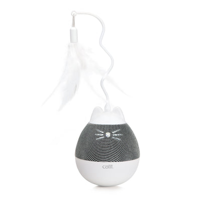 Catit PIXI Spinner Electronic Cat Toy - White & Grey