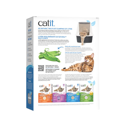 Catit Go Natural! Pea Husk Mix Multi-Cat Clumping Cat Litter - Vanilla - 6.4 kg (14.1 lbs) Box