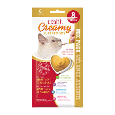 Catit Creamy Superfood Treats - Assorted Multipack - 8 pack
