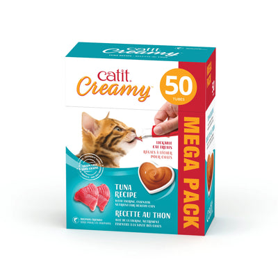 Catit Creamy Lickable Cat Treat - Tuna Flavour - 50 pack