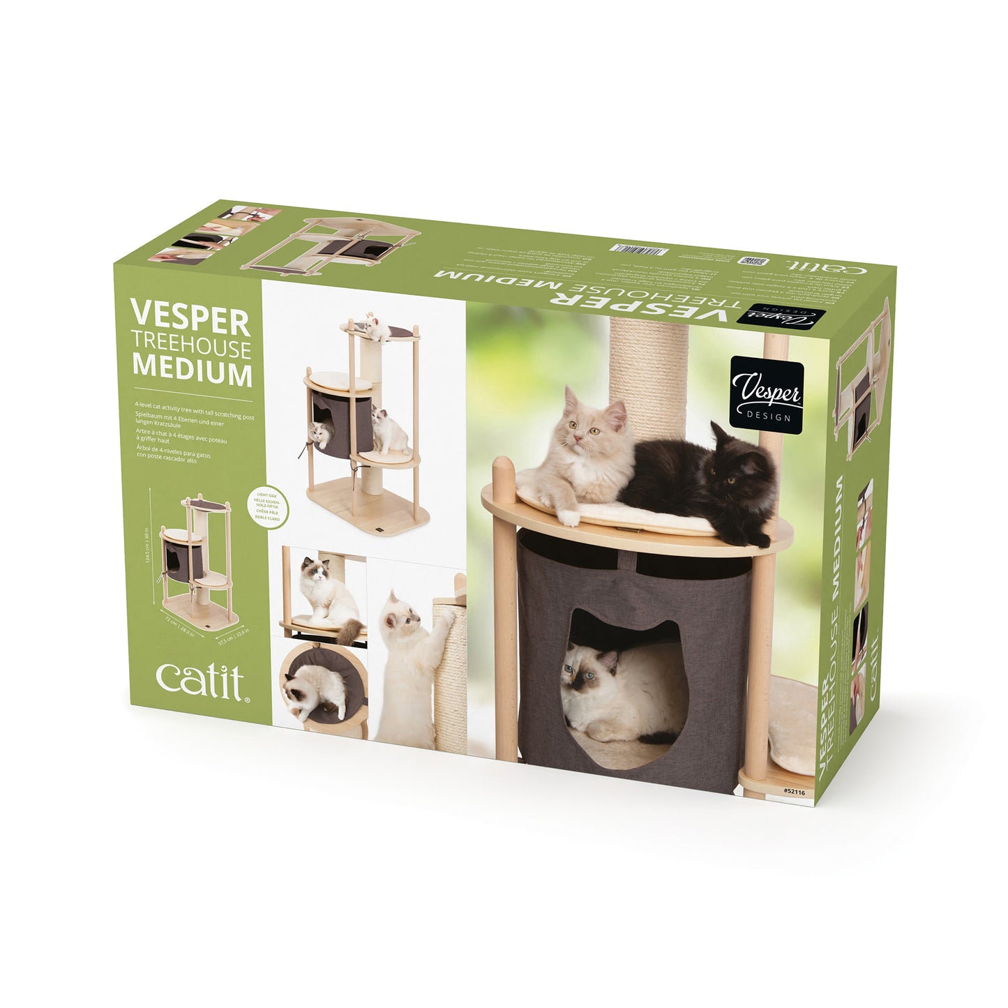 Catit Vesper Treehouse - Medium - 72 x 57.5 x 124.5 cm (28.3 x 22.6 x 49 in)