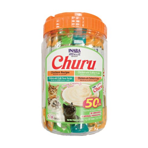 Churu Purees Chicken & Seafood Variety Jar (50 Tubes)