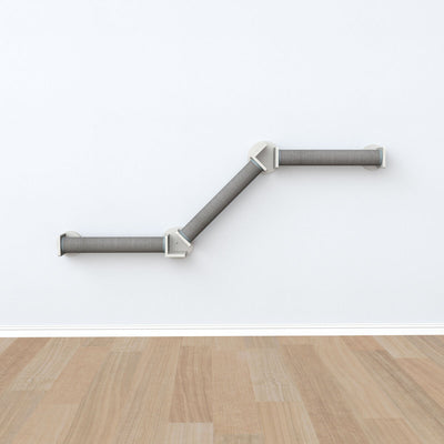 Climbing Path Set 3 Post Sisal White Grey