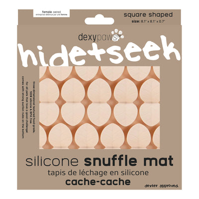 Dexypaws Square Hide and Seek Silicone Snuffle Mat, Nude Cat Dog 1pc