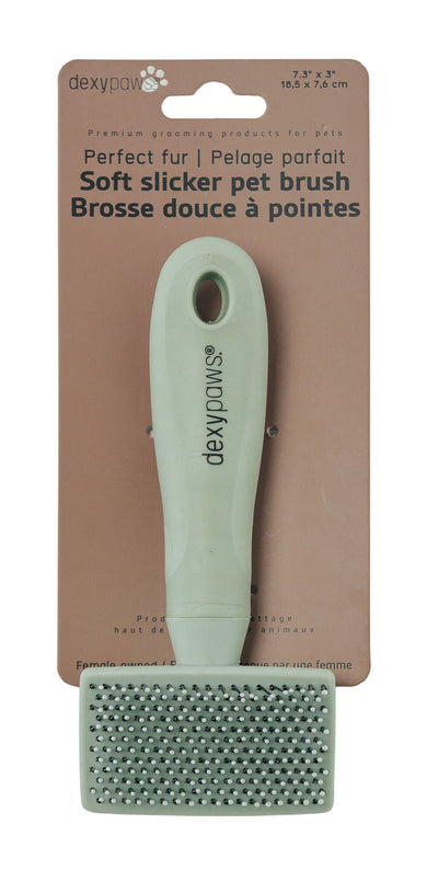 Dexypaws Perfect Fur Soft Slicker Brush For Pets