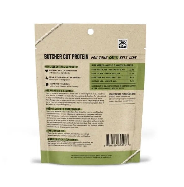 VITAL ESSENTIALS® Freeze Dried Rabbit Bites Treats
