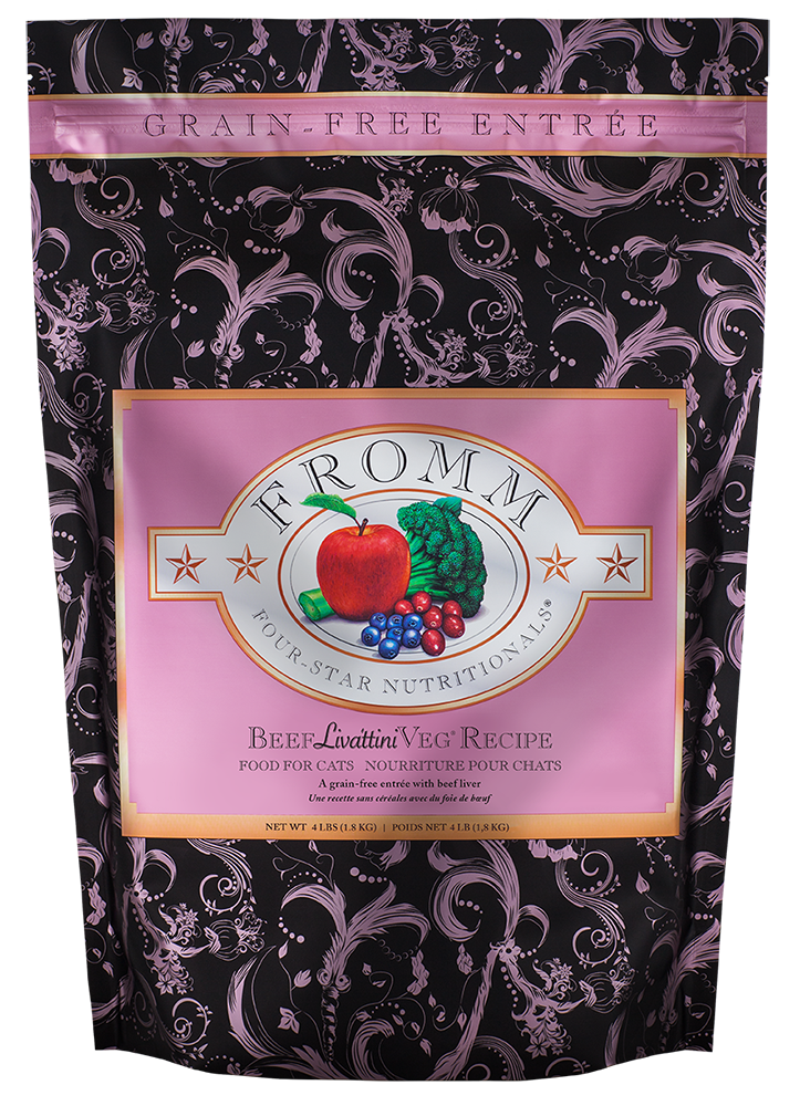 FROMM FOUR STAR Nutritionals Beef Liváttini Veg Dry Cat Food 4 LB