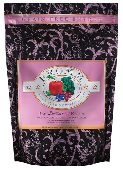 FROMM FOUR STAR Nutritionals Beef Liváttini Veg Dry Cat Food 4 LB