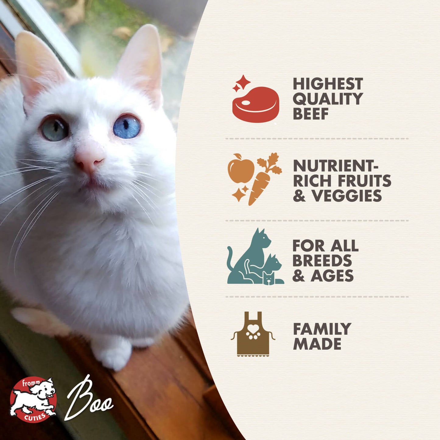 FROMM FOUR STAR Nutritionals Beef Liváttini Veg Dry Cat Food 4 LB