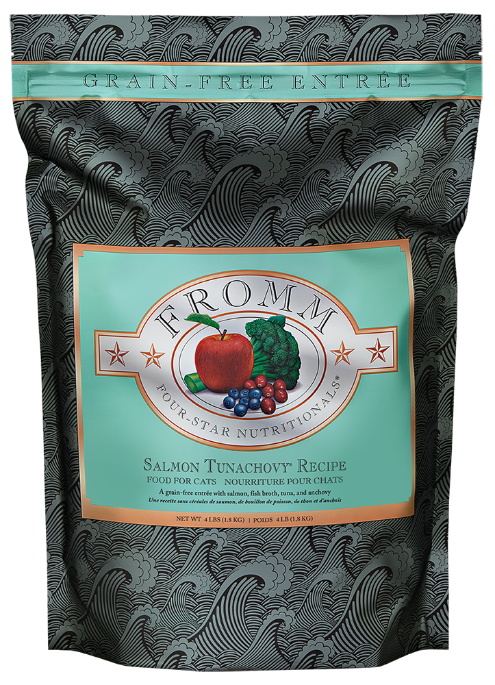 FROMM FOUR STAR Nutritionals Salmon Tunachovy Dry Cat Food 4 LB
