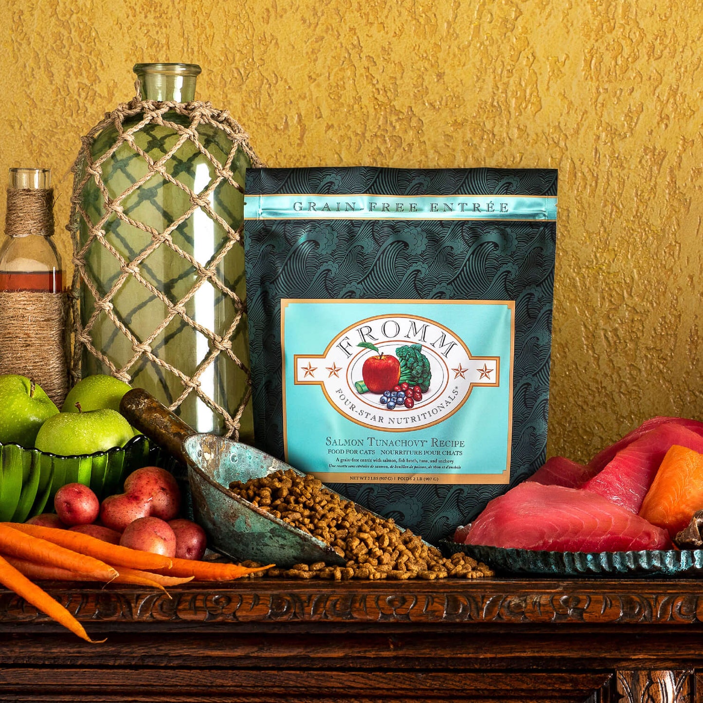 FROMM FOUR STAR Nutritionals Salmon Tunachovy Dry Cat Food 4 LB