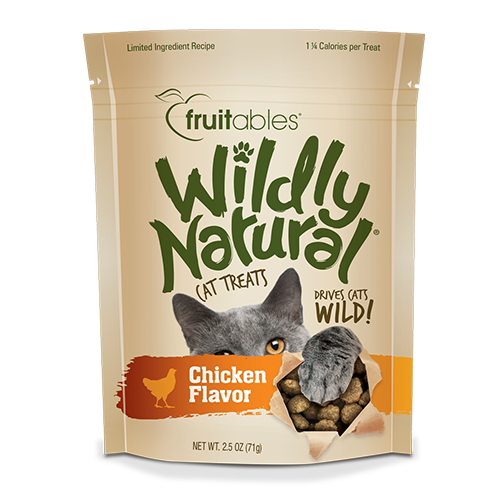 FRUITABLES WILDLY NATURAL CHICKEN FLAVOUR CAT TREAT 2.5 OZ