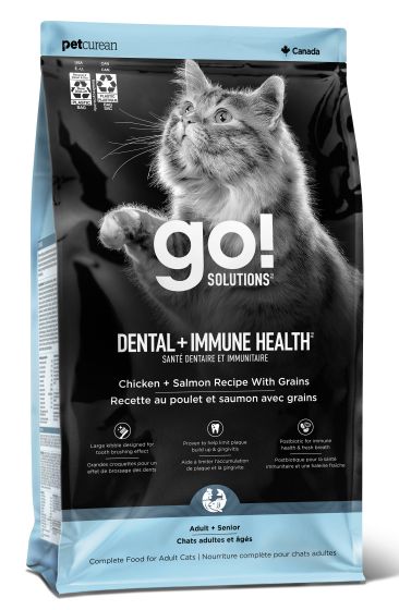 Go Dental + Immune Health Chicken + Salmon Recipe With Grains Cat