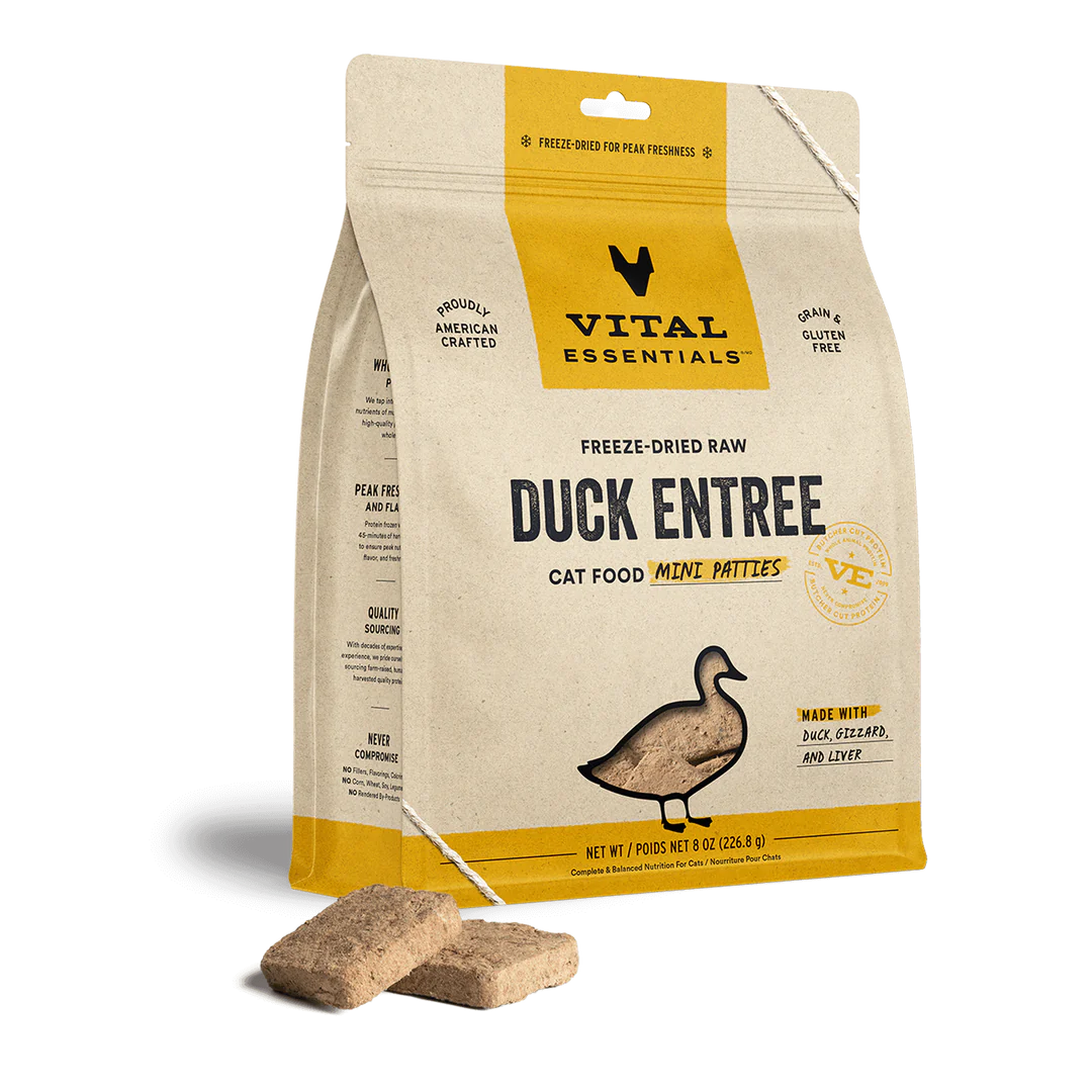 VITAL ESSENTIALS® Duck Freeze Dried Raw Mini-Patties