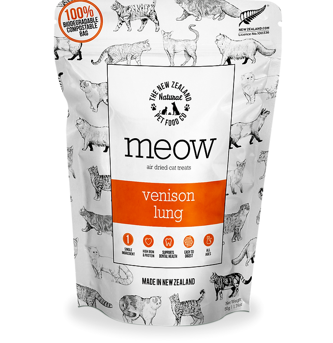 Meow Air Dried Venison Lung Treats 50g