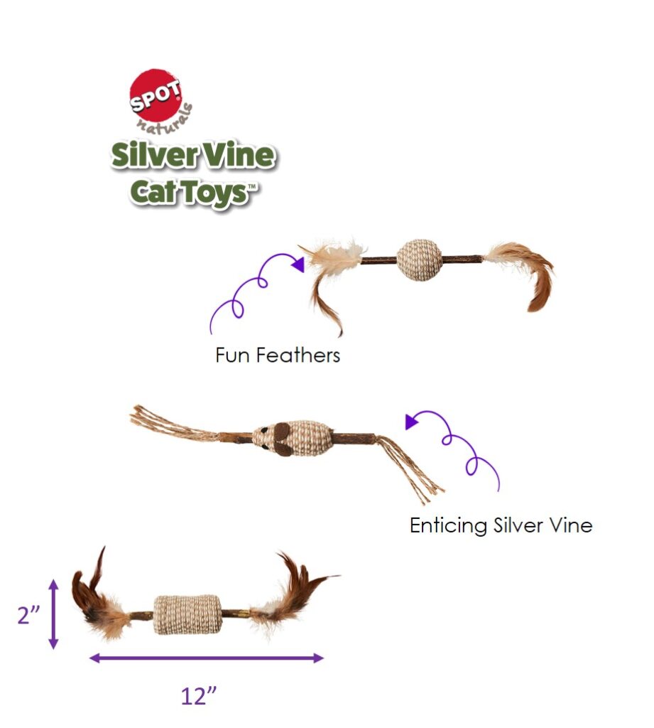 NATURALS Silvervine CORD/STICK cat toy
