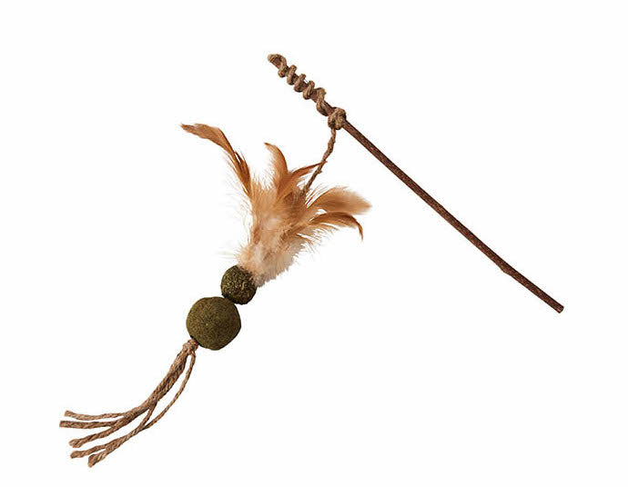 NATURALS Silvervine TEASER WAND cat toy