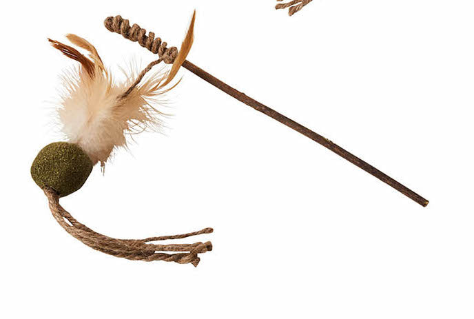 NATURALS Silvervine TEASER WAND cat toy
