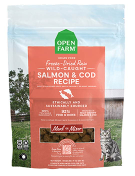 OPEN FARM® SALMON & COD FREEZE-DRIED RAW MORSELS