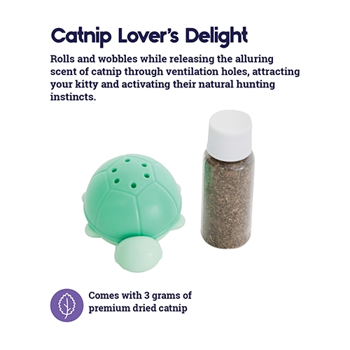 CATSTAGES® WOBBLE TURTLE CATNIP DIFFUSER (ONE SIZE)