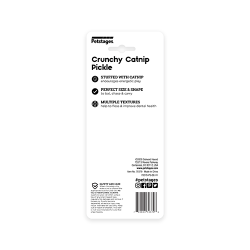 CATSTAGES® CRUNCHY PICKLE KICKER DENTAL CAT TOY